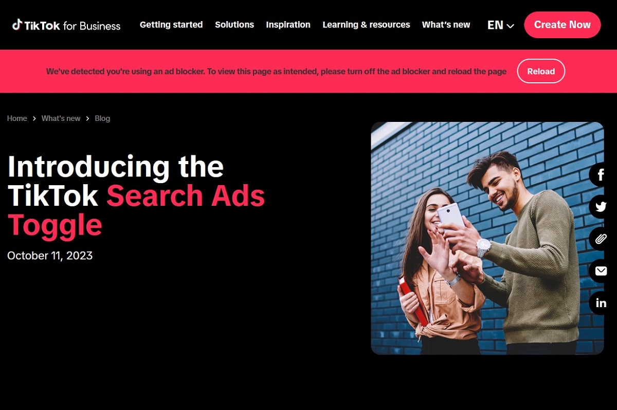 Το TikTok ξεκινά τη διάθεση του Search Ads Toggle για διαφημίσεις στην αναζήτηση 