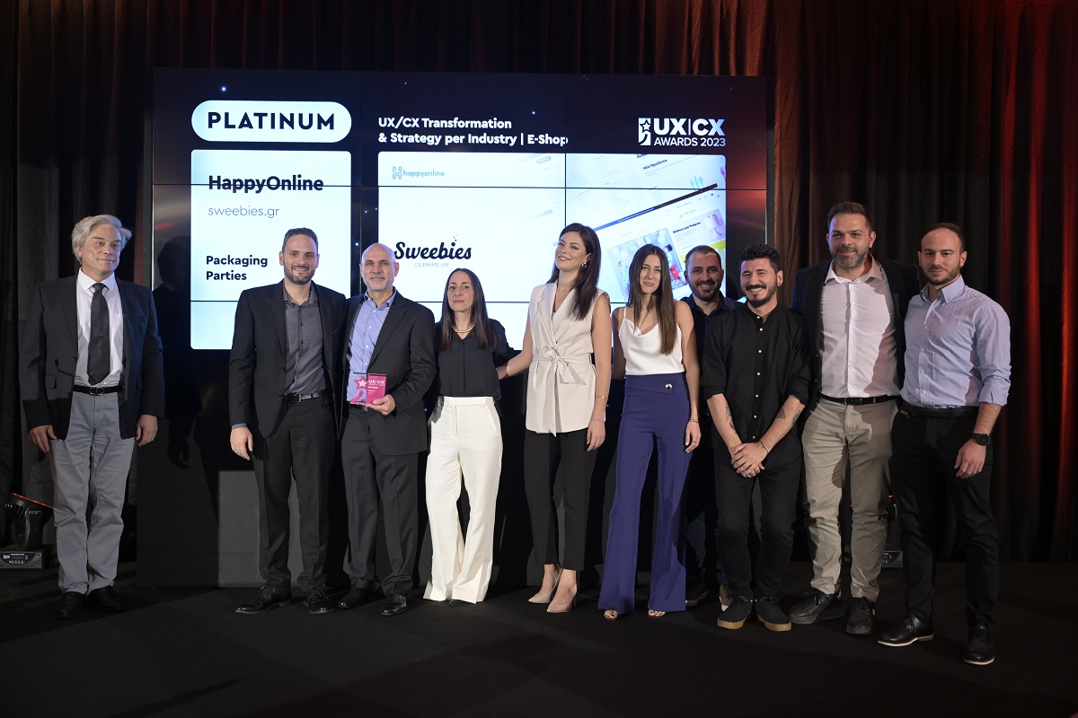 8 βραβεία και Platinum διάκριση για την HappyOnline στα UX | CX Awards 2023