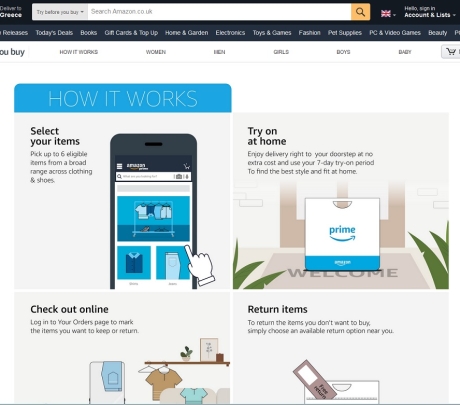 H Amazon βάζει τέλος στο πρόγραμμα δοκιμών ειδών μόδας 'try before you buy'