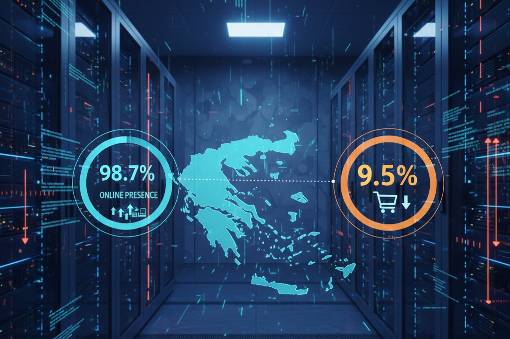 Μόλις στο 9,5% ο online τζίρος των ελληνικών επιχειρήσεων