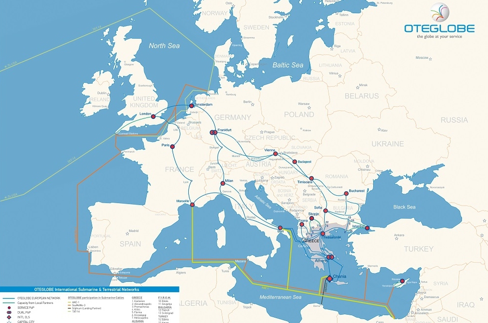 Νέο πανευρωπαϊκό δίκτυο οπτικών ινών για την OTEGLOBE