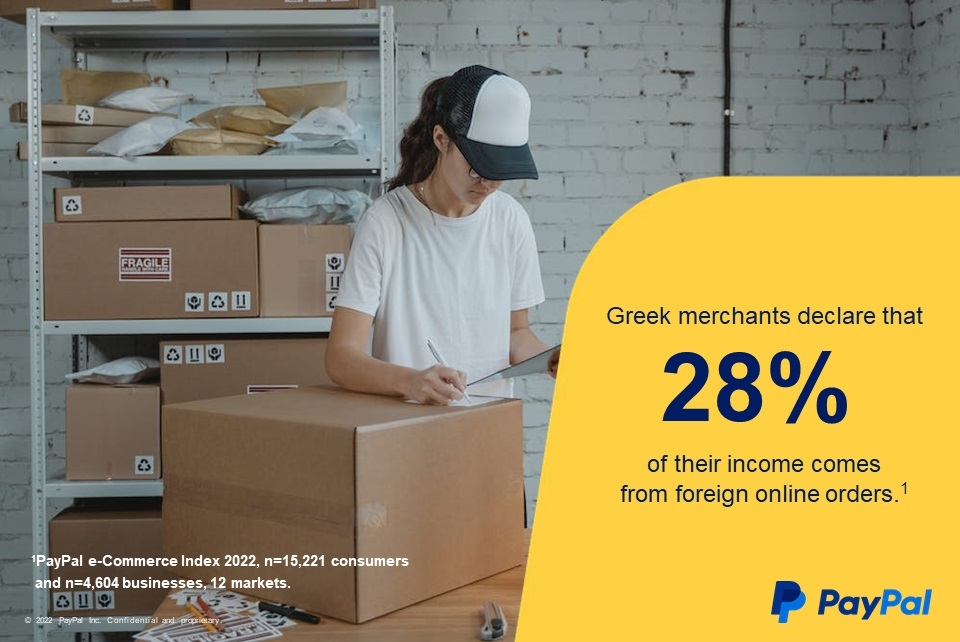 Το διασυνοριακό eCommerce αντιπροσωπεύει το 28% του τζίρου των Ελλήνων εμπόρων