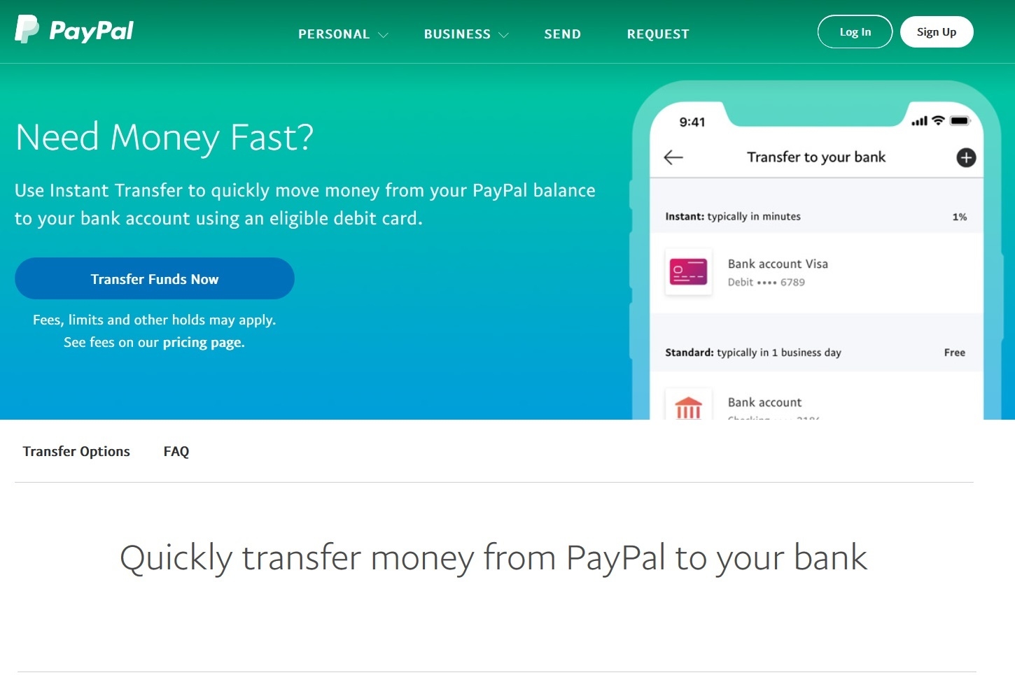 Η PayPal επεκτείνει την υπηρεσία "Instant Transfer"